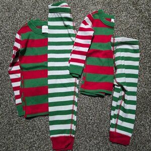 Hanna sibling matching holiday pajamas sizes 4t and 2t